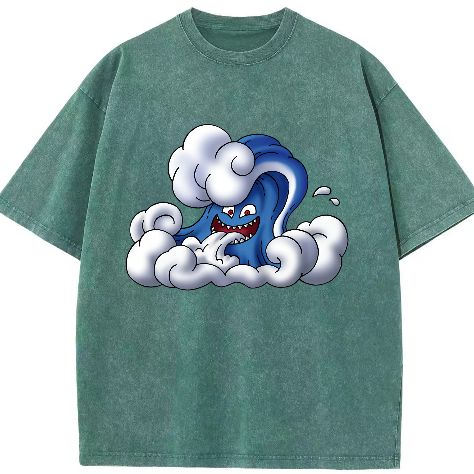 （画像用） ドラゴンクエスト Doragon Kuesuto Dragon Quest 綿100% ヴィンテージ風 半袖Tシャツ（フロントプリント）